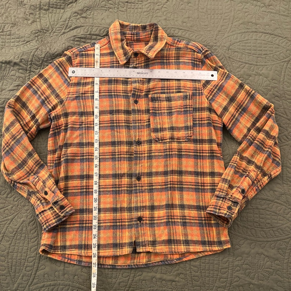 Zara Vibrant Orange and Yellow Checkered Shirt